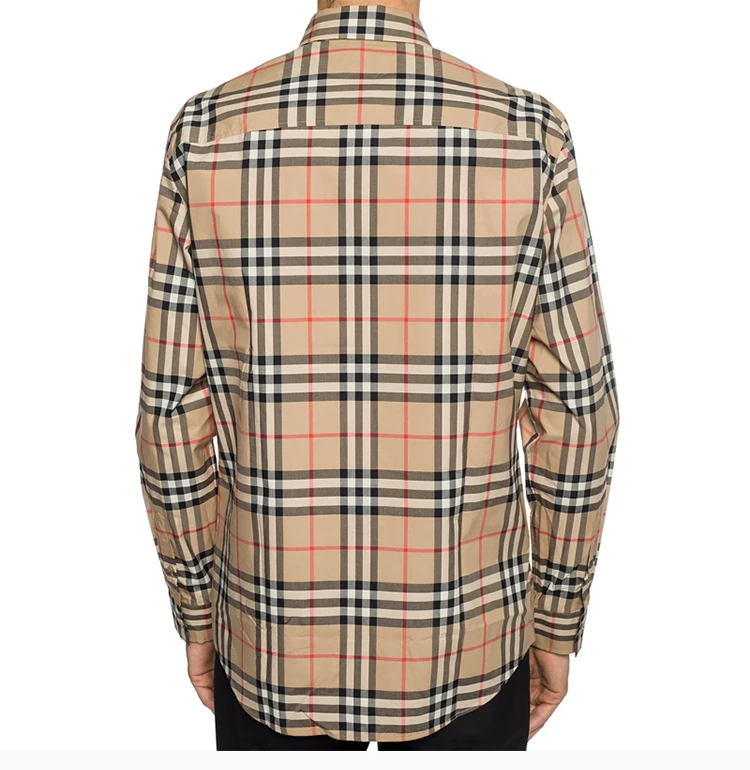 商品Burberry|BURBERRY博柏利格纹棉质府绸男士衬衫 8020863,价格¥3094,第7张图片详细描述