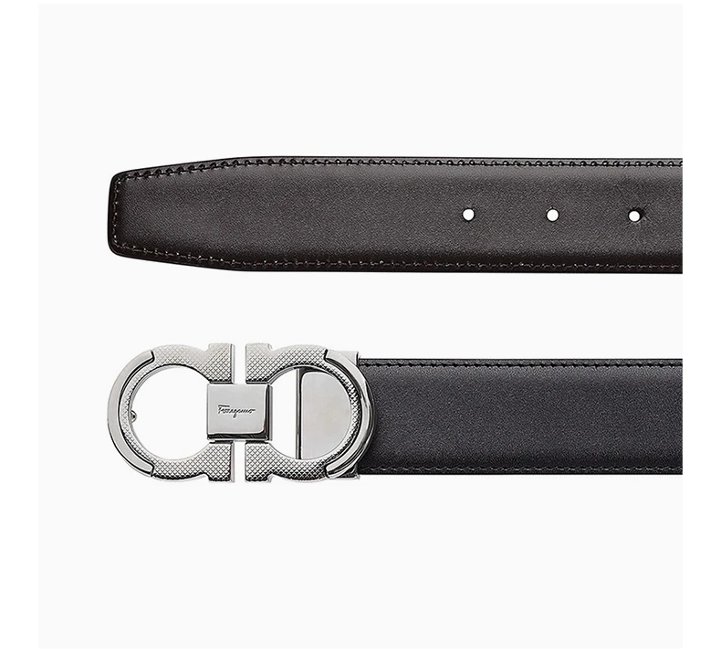 商品Salvatore Ferragamo|SALVATORE FERRAGAMO 男士黑色小牛皮腰带 67A282-742648【包装随机，部分无包装盒】,价格¥3297,第2张图片详细描述