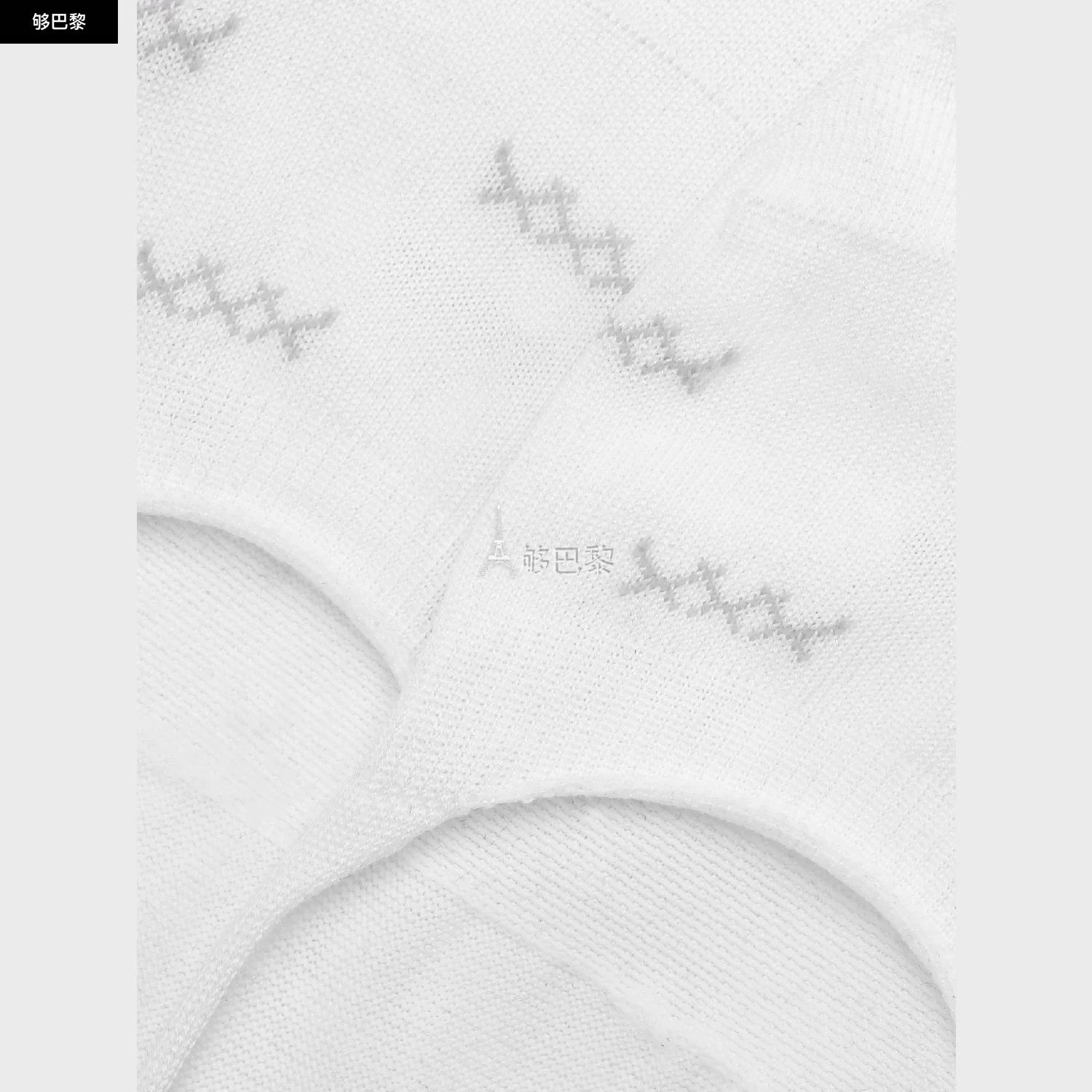 商品Zegna|包邮包税【预售7天发货】 ZEGNA杰尼亚 23秋冬 男士 袜子 White Iconic Triple X Sockless Socks N5V04-554-119,价格¥468,第5张图片详细描述