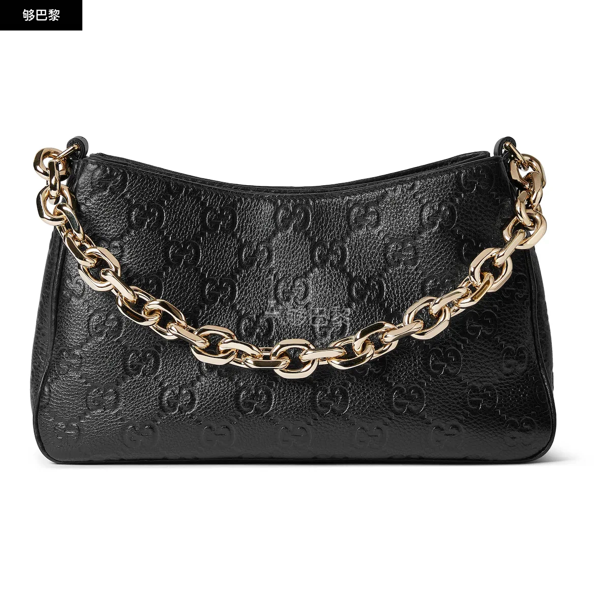 商品Gucci|【预售】 古驰 25春夏 女士 单肩包 GG EMBLEM系列小号肩背包 815263 AAEEM 1000,价格¥25261,第2张图片详细描述