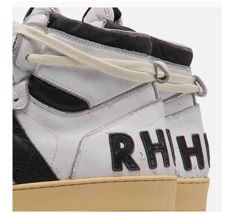 商品Rhude|RHUDE 男士白色皮革运动鞋 RHFW20FO00000001,价格¥4054,第10张图片详细描述