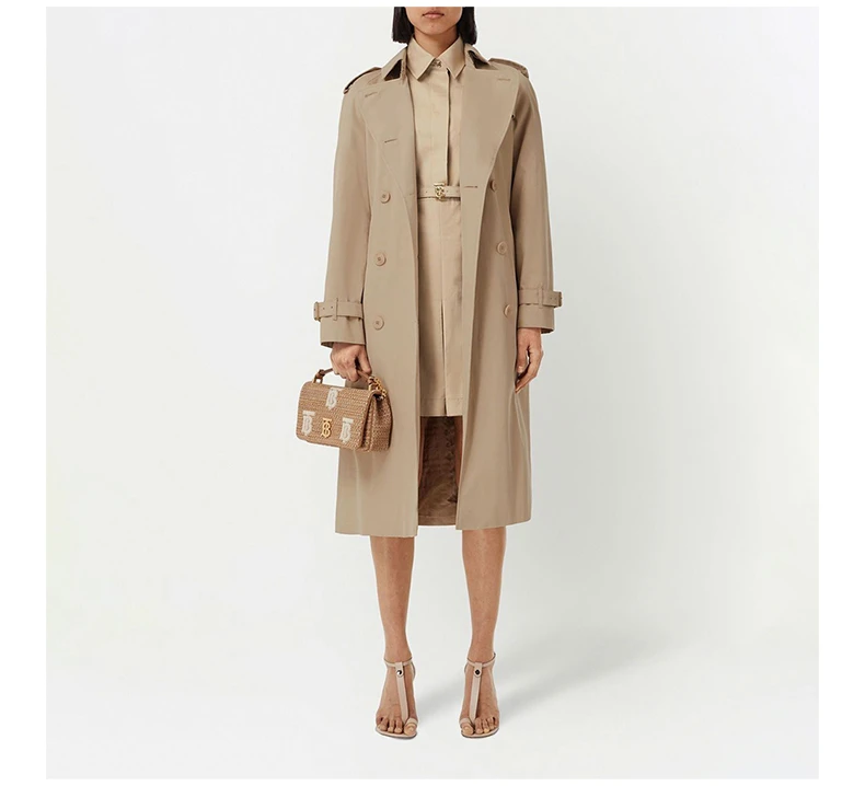 商品[国内直发] Burberry|BURBERRY 卡其色女士风衣 8052606,价格¥15983,第6张图片详细描述