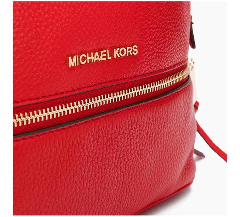 商品[国内直发] Michael Kors|Michael Kors 迈克高仕 RHEA ZIP系列红色牛皮女士背包 30S5GEZB1L-BRIGHTRED,价格¥1282,第7张图片详细描述