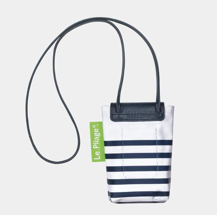 商品[国内直发] Longchamp|珑骧女士新款手机包斜挎单肩海军蓝拼白色34201 HDF 165,价格¥702,第6张图片详细描述