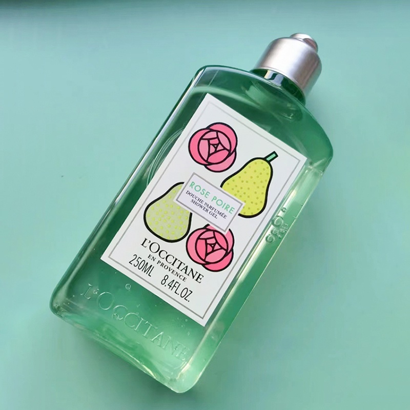 商品L'Occitane|欧舒丹 清新保湿沐浴啫喱沐浴露 250ml 玫瑰雪梨【22年限量款】,价格¥195,第3张图片详细描述