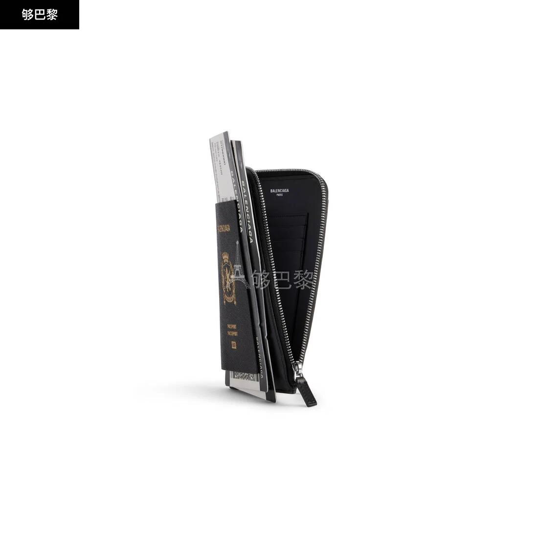 商品Balenciaga|【预售】 巴黎世家 24秋冬 男士 手机包 Men's Passport Phone Holder in Black 7877332AA3R1000,价格¥8455,第6张图片详细描述