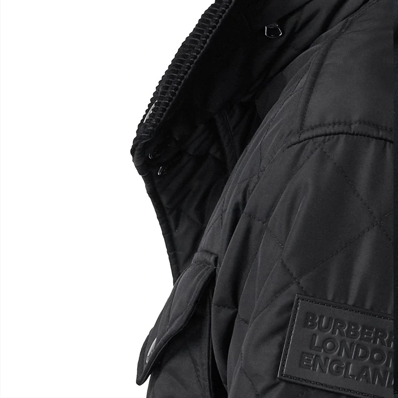 商品[国内直发] Burberry|Burberry 博柏利 男士黑色聚酰胺外套 8019139,价格¥7112,第2张图片详细描述