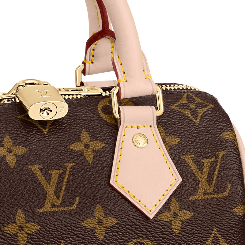 商品Louis Vuitton| 【现货】路易威登Speedy女士老花涂层帆布牛皮边路易威登标志手提包M46234,价格¥17144,第6张图片详细描述