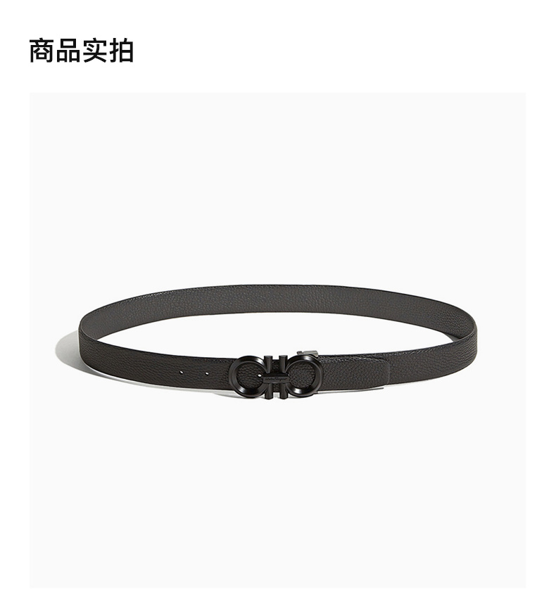 商品Salvatore Ferragamo|Salvatore Ferragamo 菲拉格慕 男士黑色牛皮商务休闲皮带 67-9939-694745【包装随机，部分无包装盒】,价格¥2356,第6张图片详细描述