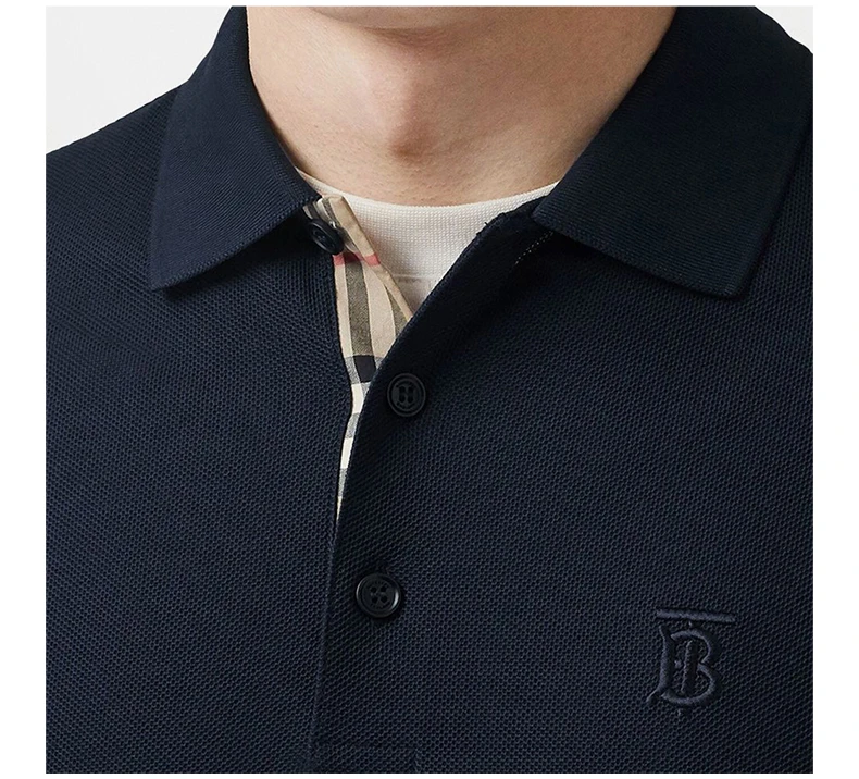 商品[国内直发] Burberry|BURBERRY 深蓝色男士POLO衫 8084021,价格¥3266,第8张图片详细描述