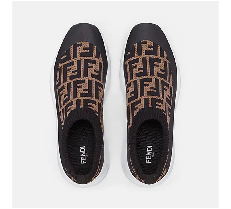 商品[国内直发] Fendi|FENDI 芬迪 刺绣FF老花图案织物网眼高科技面料男士运动鞋 7E1254-A7MN-F17ML,价格¥5233,第7张图片详细描述