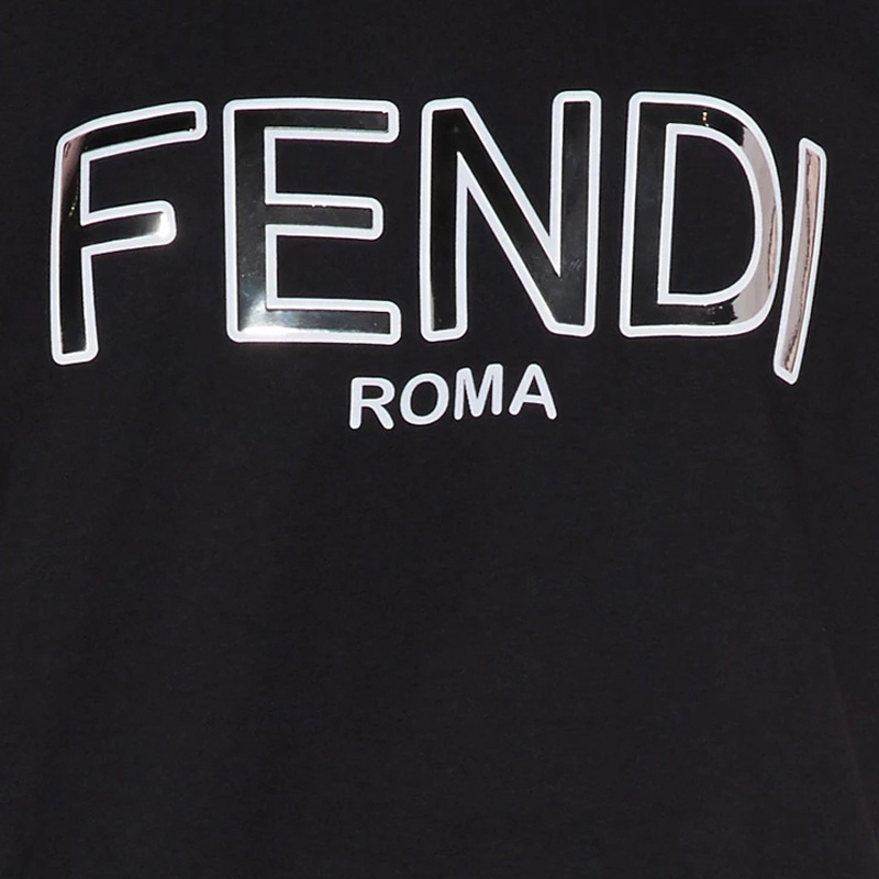商品Fendi|Fendi 芬迪 女士黑色印花短袖T恤 FAF077-A6JE-F0GME,价格¥1581,第4张图片详细描述