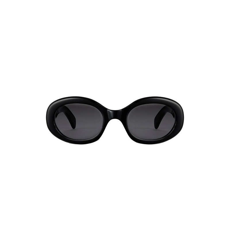 商品Celine|赛琳 23年新款 TRIOMPHE 01系列 女士黑色镜片醋酸纤维镜框椭圆形太阳眼镜墨镜4S194CPLB.38NO,价格¥1962,第2张图片详细描述