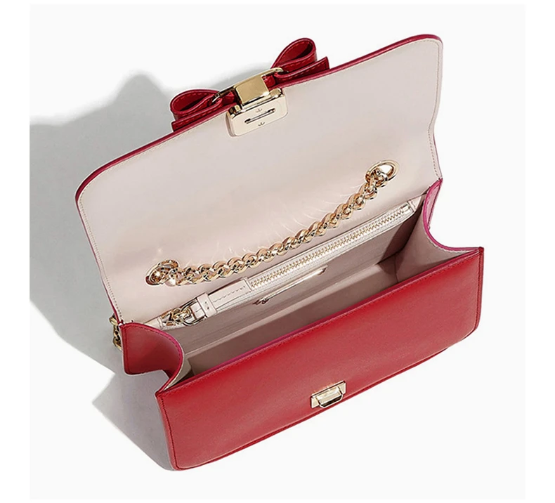 商品[国内直发] Salvatore Ferragamo|Salvatore Ferragamo 菲拉格慕 红色小牛皮单肩斜挎包c 21-G877-685836,价格¥7527,第8张图片详细描述