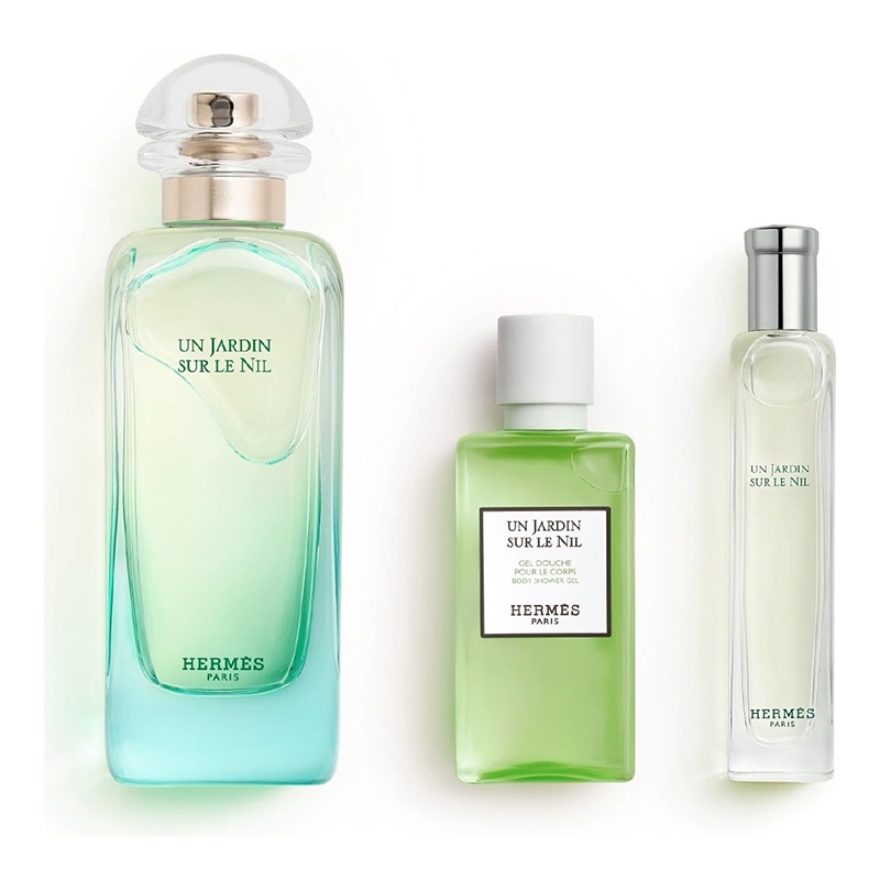 商品Hermes|爱马仕尼罗河花园香水套装 淡香水100ml+淡香水15ml+沐浴露40ml,价格¥682,第3张图片详细描述