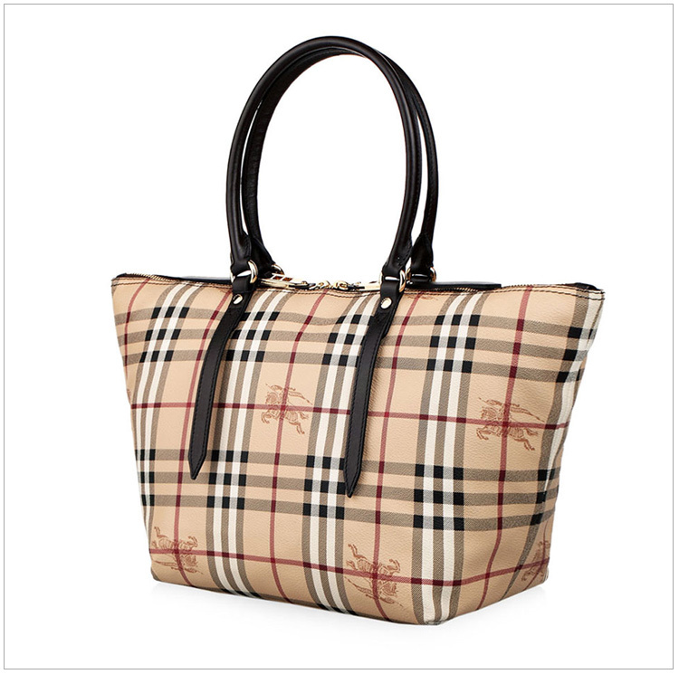 商品Burberry|Burberry 博柏利 女士米色pvc皮革手提包斜挎包 3882392,价格¥3472,第18张图片详细描述