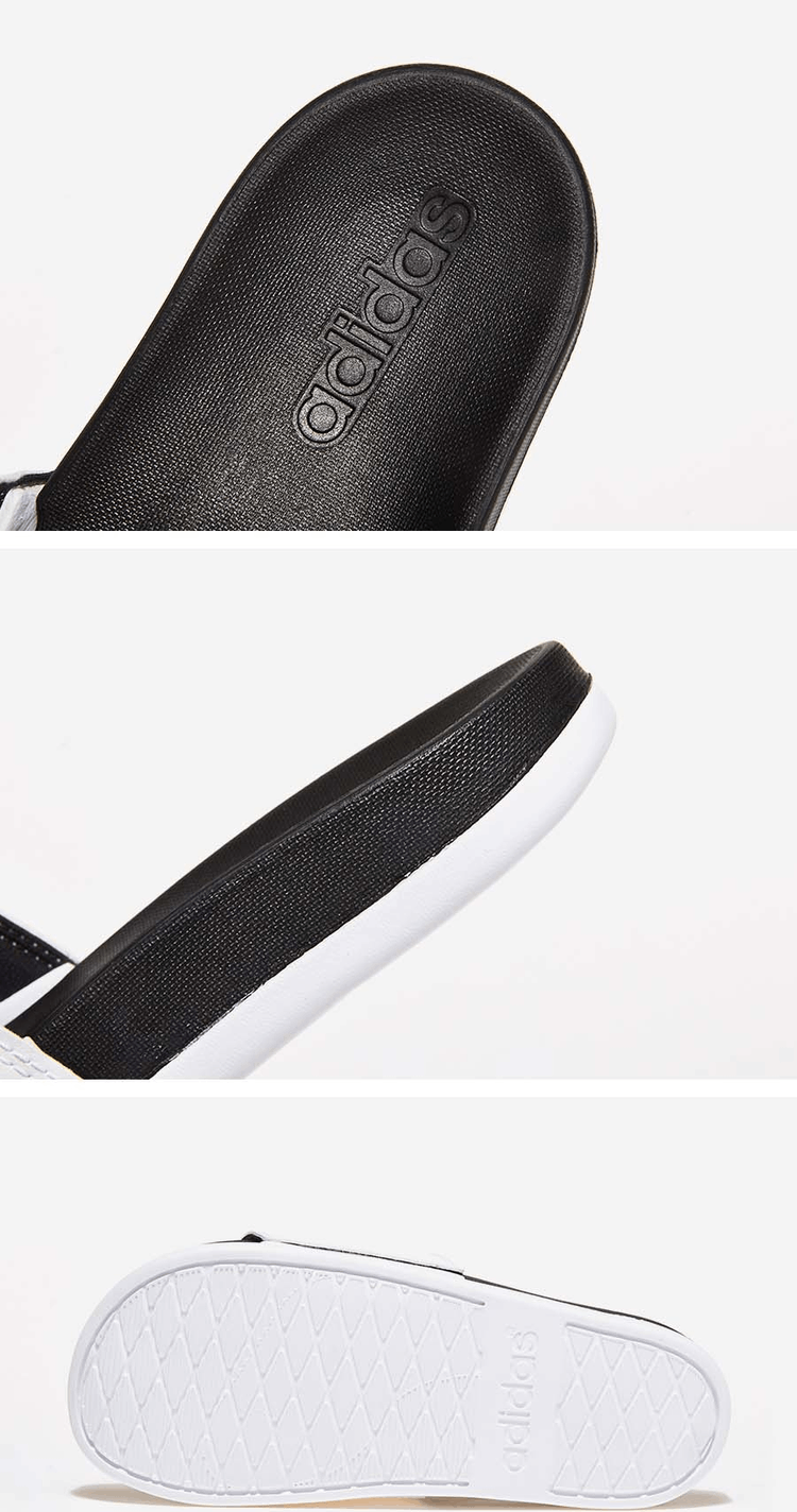 商品Adidas|【韩国直邮|包邮包税】阿迪达斯 ADILETTE COMFORT  凉鞋 沙滩鞋 拖鞋  H02488 CBLACK/FTWWHT/CBLACK,价格¥245,第2张图片详细描述