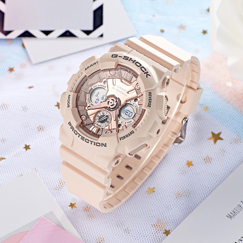 商品[国内直发] Casio|卡西欧女表空樱花粉独角兽运动防水女电子手表,价格¥761,第4张图片详细描述