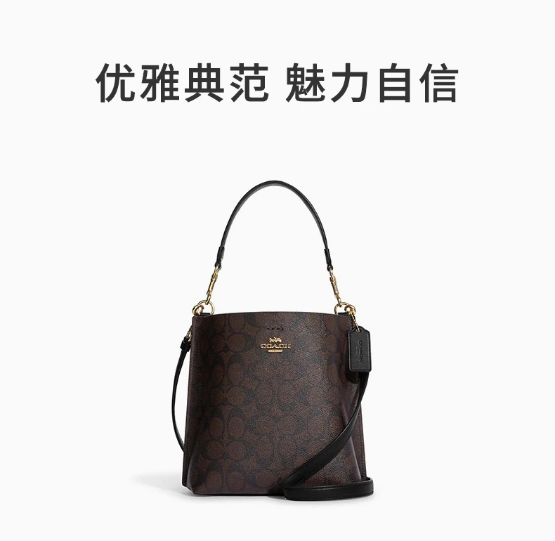 商品Coach|COACH 深棕色女士斜挎包 CA582IMAA8,价格¥1641,第1张图片详细描述