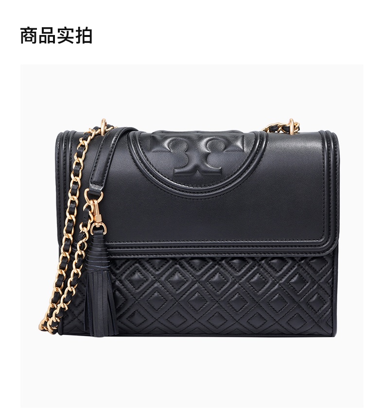商品[国内直发] Tory Burch|汤丽柏琦（TORY BURCH）女士时尚单肩斜挎包 黑色43833 001,价格¥3168,第3张图片详细描述