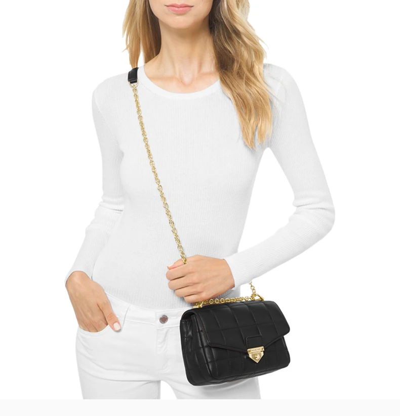 商品[国内直发] Michael Kors|MICHAEL KORS 黑色女士单肩包 30H0G1SL1T-BLACK,价格¥1696,第8张图片详细描述