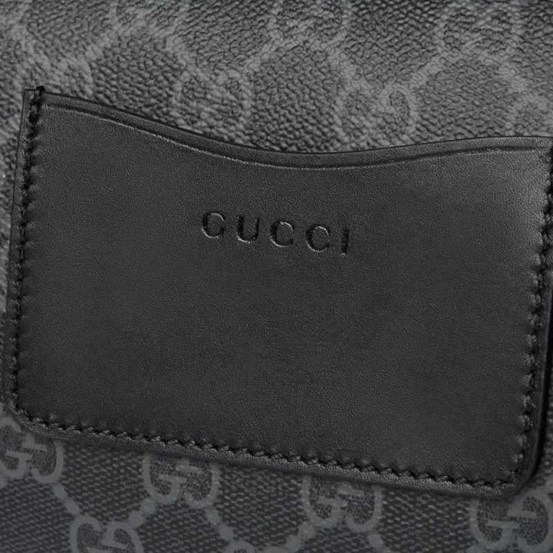 商品Gucci|古驰男士黑色皮革Emblem小号腰包 821165FAED91000,价格¥9388,第17张图片详细描述