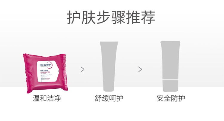 商品Bioderma|Bioderma贝德玛粉水卸妆湿巾25抽 1-2包装,价格¥117,第6张图片详细描述