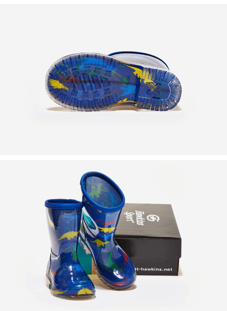 商品【预售商品15天发货】 Hawkins|【Brilliant|包邮包税】HAWKINS RAIN BOOTS(15-21) 儿童  靴子 雨靴  HK92019 DINOSAUR,价格¥176,第3张图片详细描述