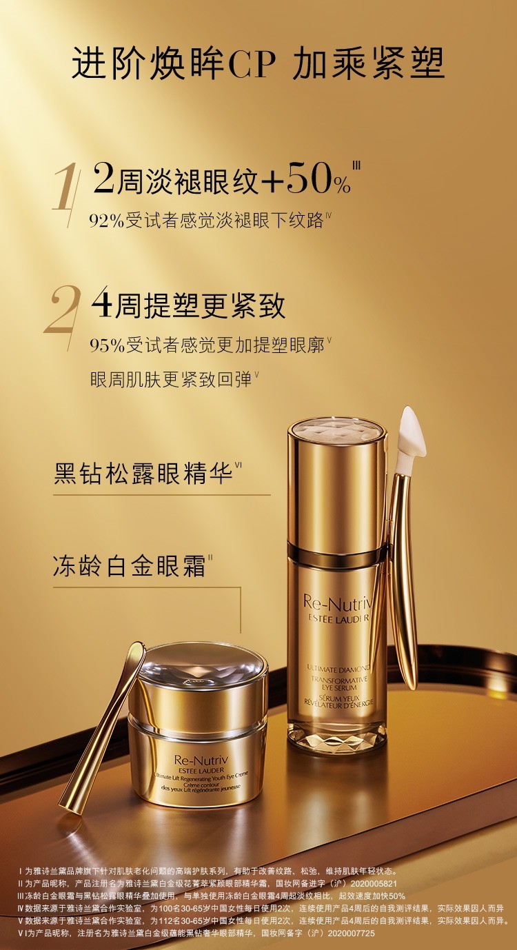 商品Estée Lauder|Estee lauder雅诗兰黛白金级紧颜眼霜15ml,价格¥980,第11张图片详细描述