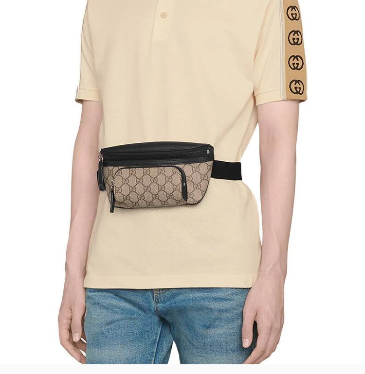 商品[国内直发] Gucci|SS19 GUCCI 古驰 女士卡其色腰包 450946-KHNYX-9772,价格¥6385,第7张图片详细描述