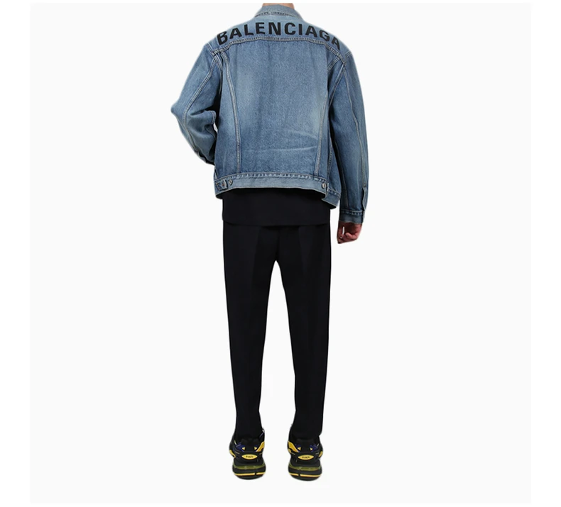 商品[国内直发] Balenciaga|Balenciaga 巴黎世家 男士深蓝牛仔上衣 557351-TDW14-4065,价格¥8246,第7张图片详细描述