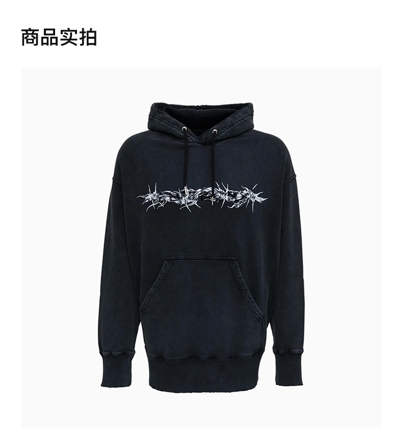 商品Givenchy|GIVENCHY 黑色男士卫衣/帽衫 BMJ0D53Y69-001,价格¥4067,第3张图片详细描述