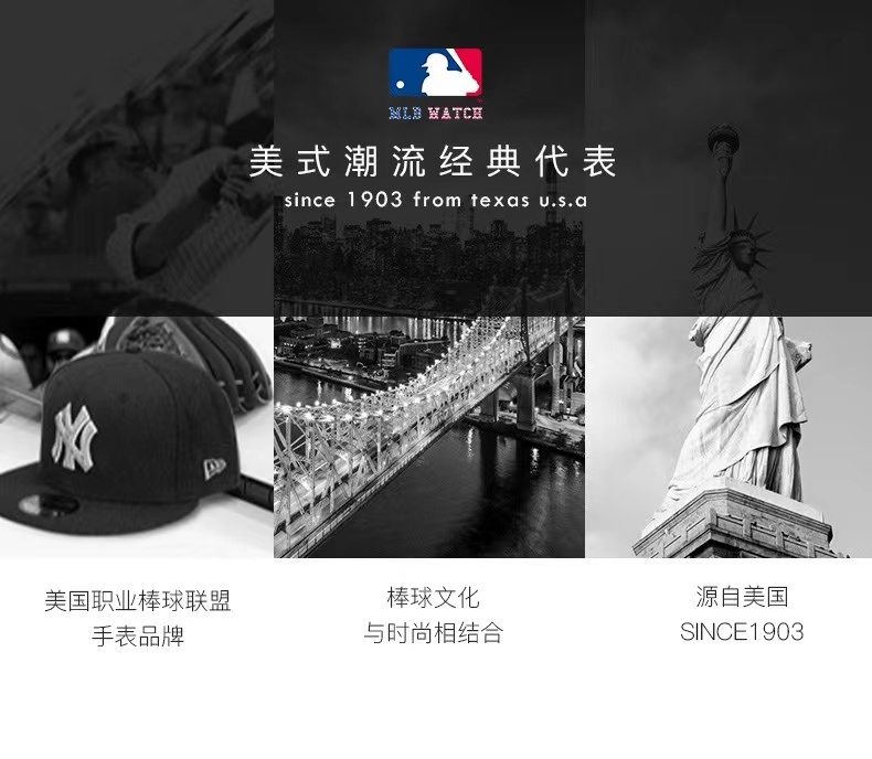 商品[国内直发] MLB|MLB美职棒手表女小巧细带简约手表超薄气质ins风轻奢防水表SD101,价格¥216,第2张图片详细描述