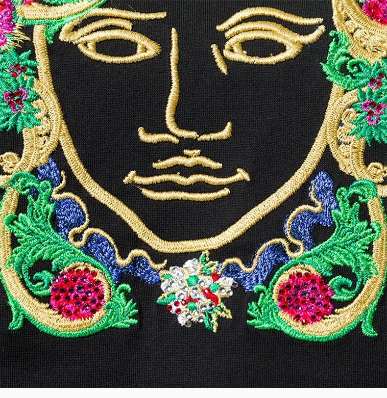 商品[国内直发] Versace|VERSACE 范思哲 黑色女士棉质短袖T恤衫 A79095-A201952-A1008,价格¥4544,第7张图片详细描述