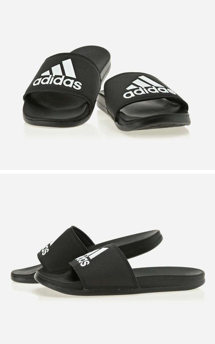 商品【夏休延期至7月底发货】 Adidas|【Brilliant|包邮包税】阿迪达斯 ADILETTE CF PLUS LOGO  凉鞋 沙滩鞋 拖鞋  CG3425 CBLACK/CBLACK/FTWWHT,价格¥281,第2张图片详细描述