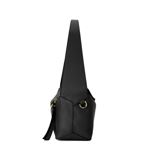 商品Loewe|【包税】LOEWE/罗意威 22春夏新款Puzzle Hobo系列 女士黑色纳帕小牛皮拼图手提单肩包A510J67X01-1100,价格¥15668,第5张图片详细描述