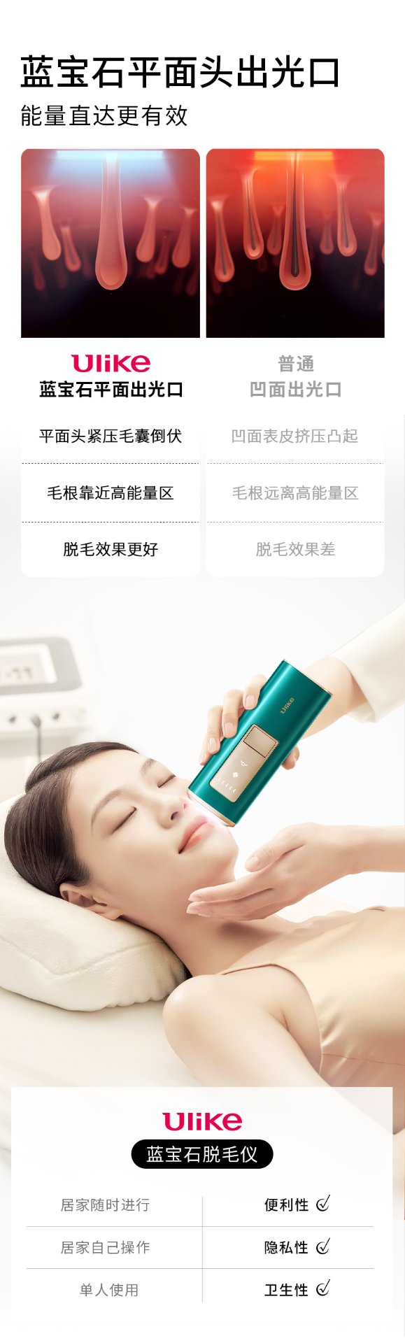 商品Ulike|【国行正品 国内直发】Ulike脱毛仪蓝宝石冰点Air2墨绿1件脱毛器医用私处全身 1件装,价格¥2651,第14张图片详细描述