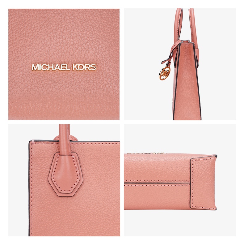 商品Michael Kors|Michael Kors 奥莱款 MERCER超小号纯色皮革女士手提斜挎购物包 35S1GM9T0L SHERBERT 送礼好物,价格¥864,第4张图片详细描述