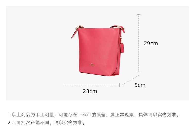 商品Coach|COACH 奥莱款中号女士皮质单肩斜挎包C2818IMFUS,价格¥835,第2张图片详细描述