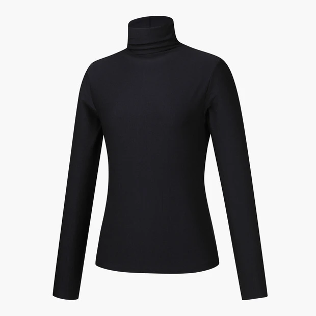 商品【预售商品15天发货】 DESCENTE|高球系列女性高领罗纹材质长袖T恤 DO32WFTL96-BLKG,价格¥893,第14张图片详细描述