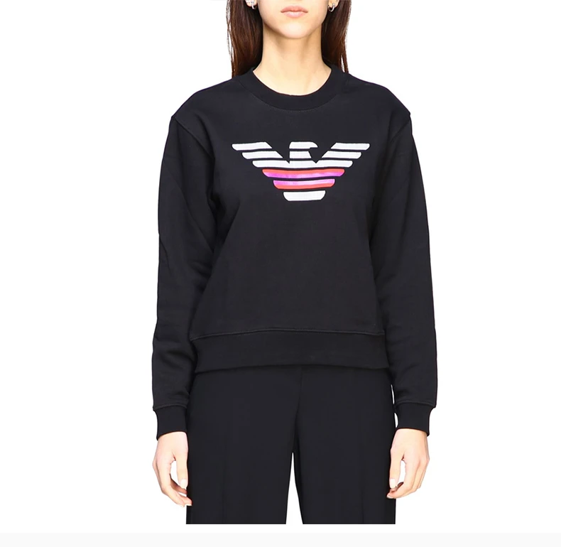 商品Emporio Armani|EMPORIO ARMANI 黑色女士卫衣/帽衫 3H2M8Z-2J49Z-0999,价格¥716,第6张图片详细描述