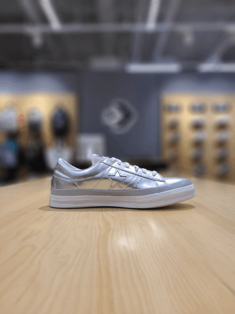 商品【预售商品15天发货】 Converse|【韩国直邮|包邮包税】匡威[converse] ONE STAR 韩星银色 Slate 帆布鞋 169803C,价格¥441,第1张图片详细描述