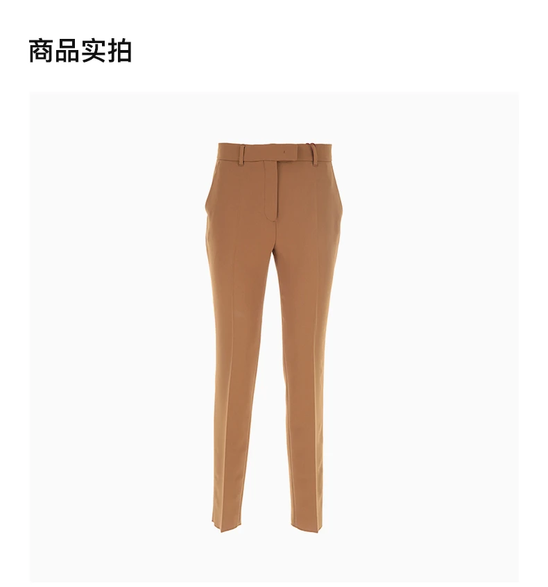 商品[国内直发] Max Mara|MAX MARA 驼色女士休闲裤 JERTA-030,价格¥820,第4张图片详细描述