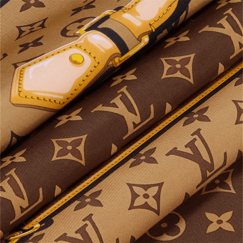 商品Louis Vuitton|LV/路易威登 女士棕色真丝丝巾,价格¥4013,第4张图片详细描述