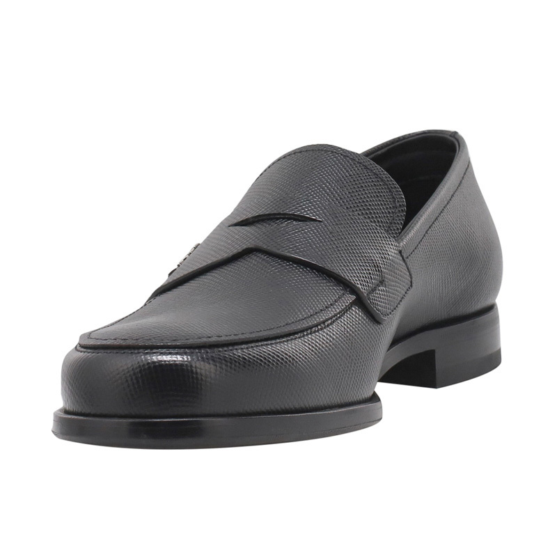 商品Prada|Prada 普拉达 男士黑色皮革乐福鞋 2DB178-3E0N-F0002,价格¥4173,第6张图片详细描述