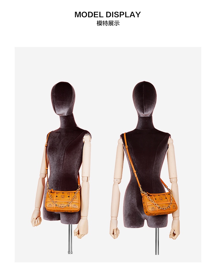 商品[国内直发] MCM|MCM女包经典款 女士Delmy Visetos 斜挎包 腋下包链条单肩包MWSBAER01CO001,价格¥3831,第2张图片详细描述