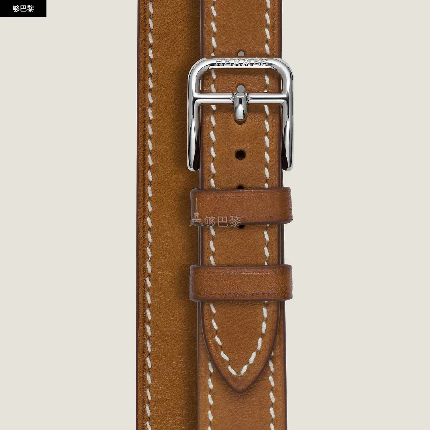 商品Hermes|【预售】 爱马仕 24秋冬 女士 手表带 Bracelet pour Cape Cod Petit modèle 31 mm, double tour WKB0029WK34036,价格¥3839,第2张图片详细描述
