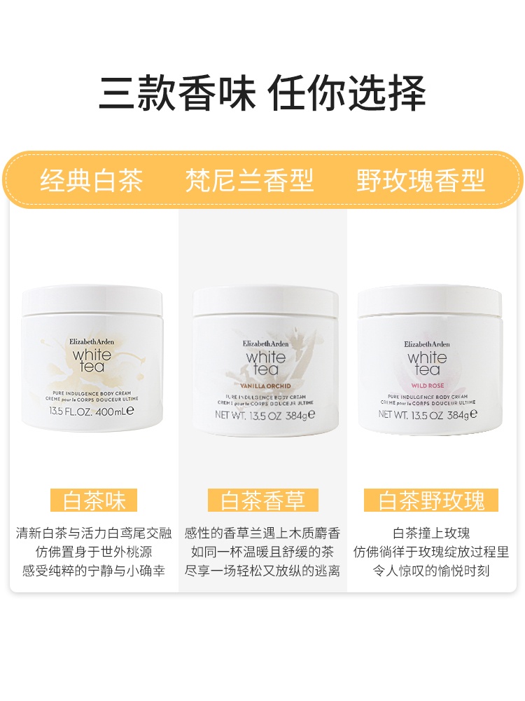 商品[国内直发] Elizabeth Arden|伊丽莎白雅顿白茶身体乳润肤乳持久留香保湿滋润补水400ml大容量,价格¥167,第4张图片详细描述