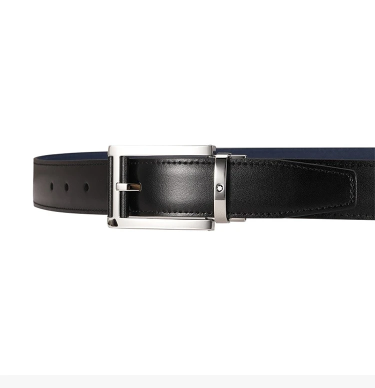 商品MontBlanc|MONT BLANC 男士拼色牛皮腰带 126009,价格¥1522,第4张图片详细描述