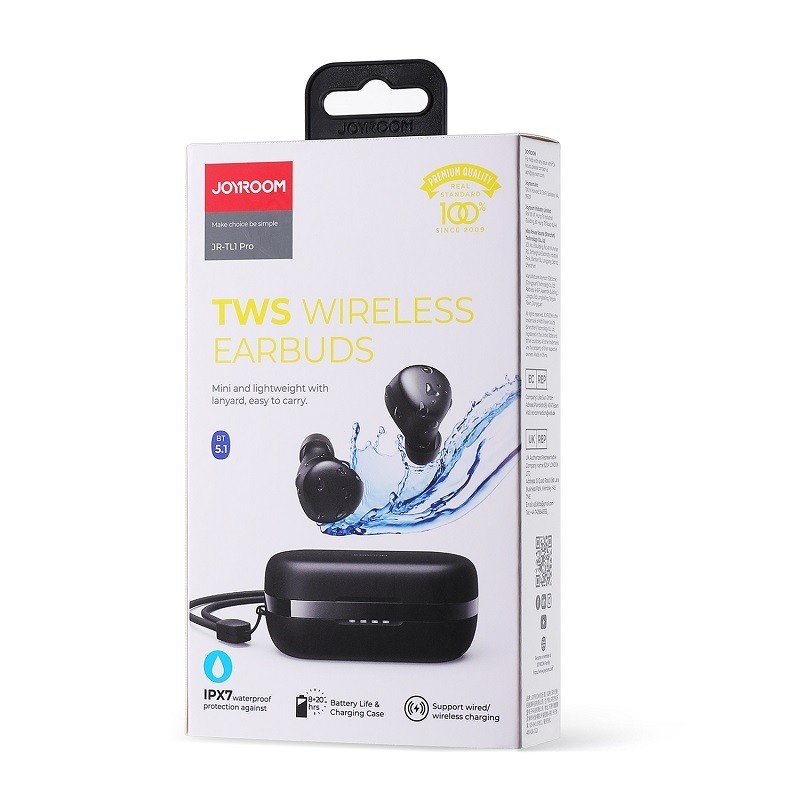 商品[国内直发] JOYROOM|机乐堂（JOYROOM） JR-TL1 Pro TWS蓝牙耳机可无线充电蓝牙5.1小��巧便携手机通用 黑色,价格¥429,第6张图片详细描述